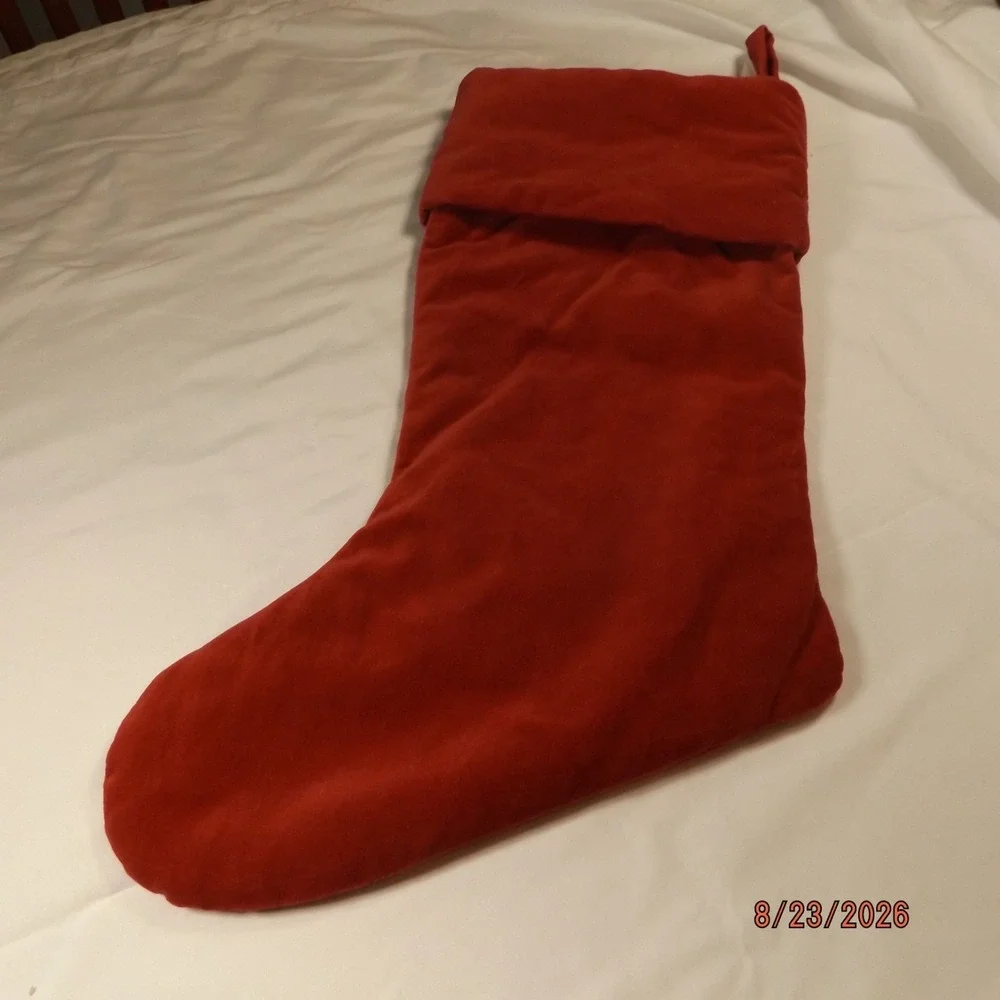 Pottery Barn Christmas Stocking Red Love Joy Peace Bird Holiday Farmhouse Decor
